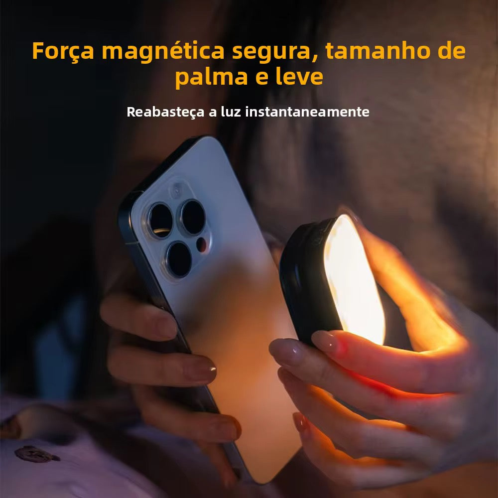 Ring LED 360° Magnético: Selfies e Vlogs Impecáveis