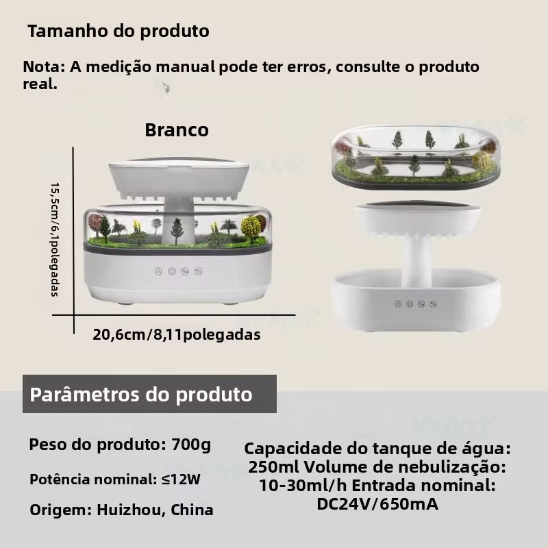 Umidificador de Ar Gota de Chuva